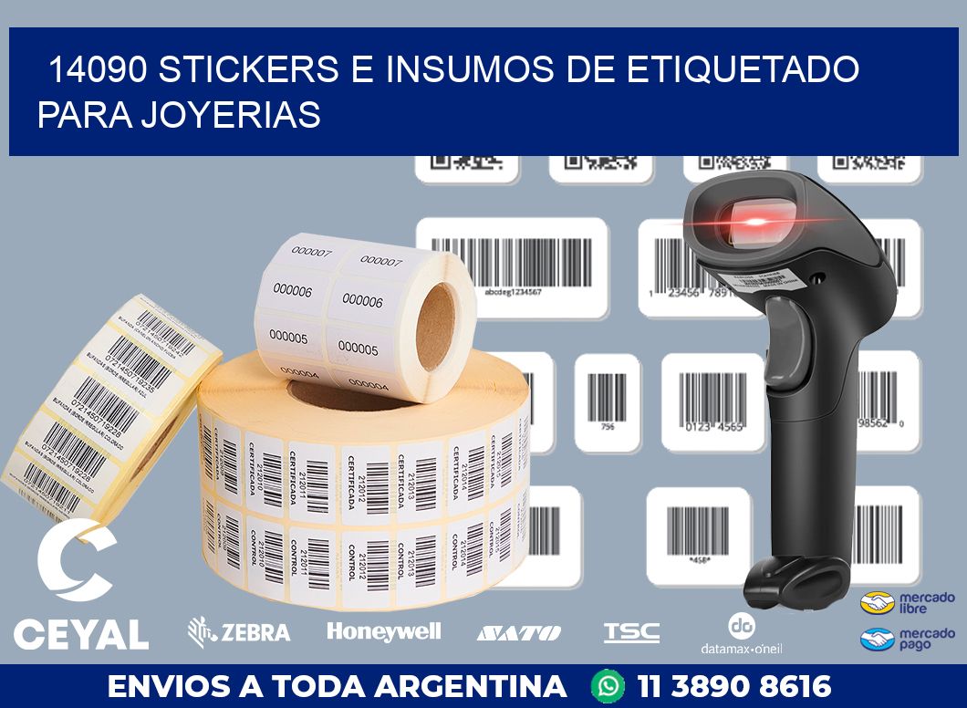 14090 STICKERS E INSUMOS DE ETIQUETADO PARA JOYERIAS
