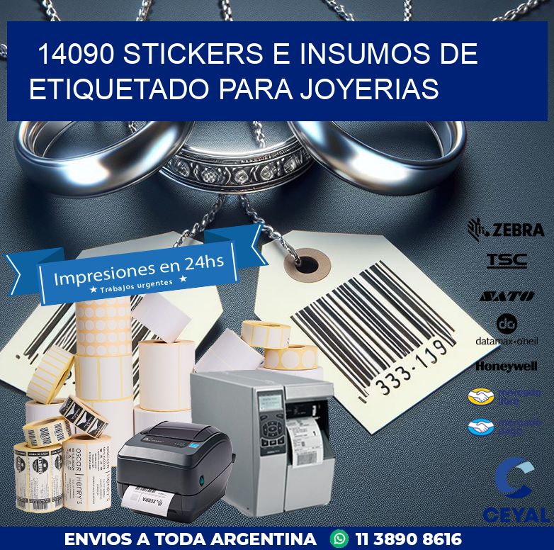 14090 STICKERS E INSUMOS DE ETIQUETADO PARA JOYERIAS