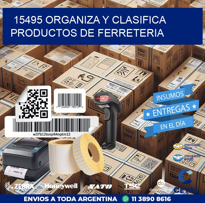 15495 ORGANIZA Y CLASIFICA PRODUCTOS DE FERRETERIA