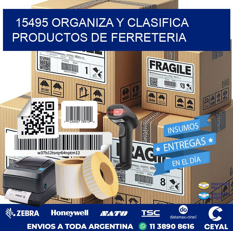 15495 ORGANIZA Y CLASIFICA PRODUCTOS DE FERRETERIA