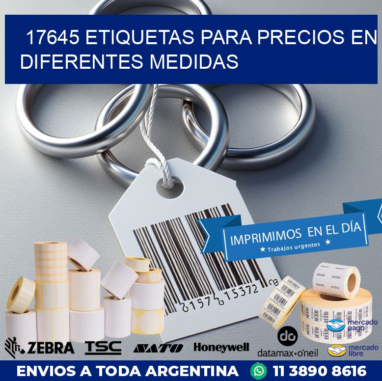 17645 ETIQUETAS PARA PRECIOS EN DIFERENTES MEDIDAS