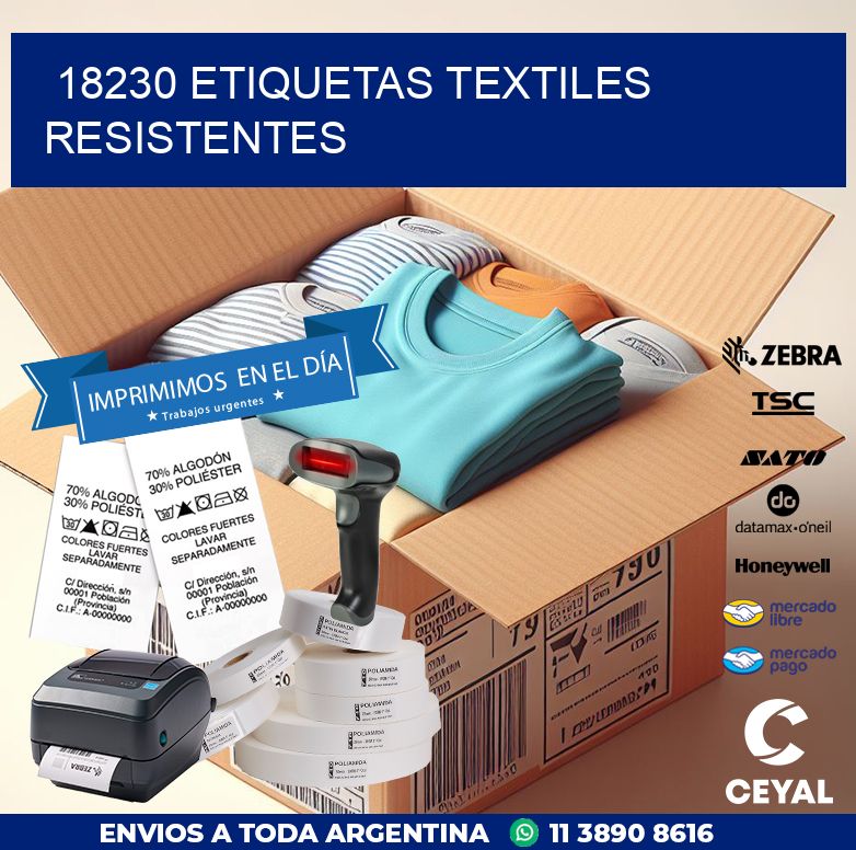 18230 ETIQUETAS TEXTILES RESISTENTES