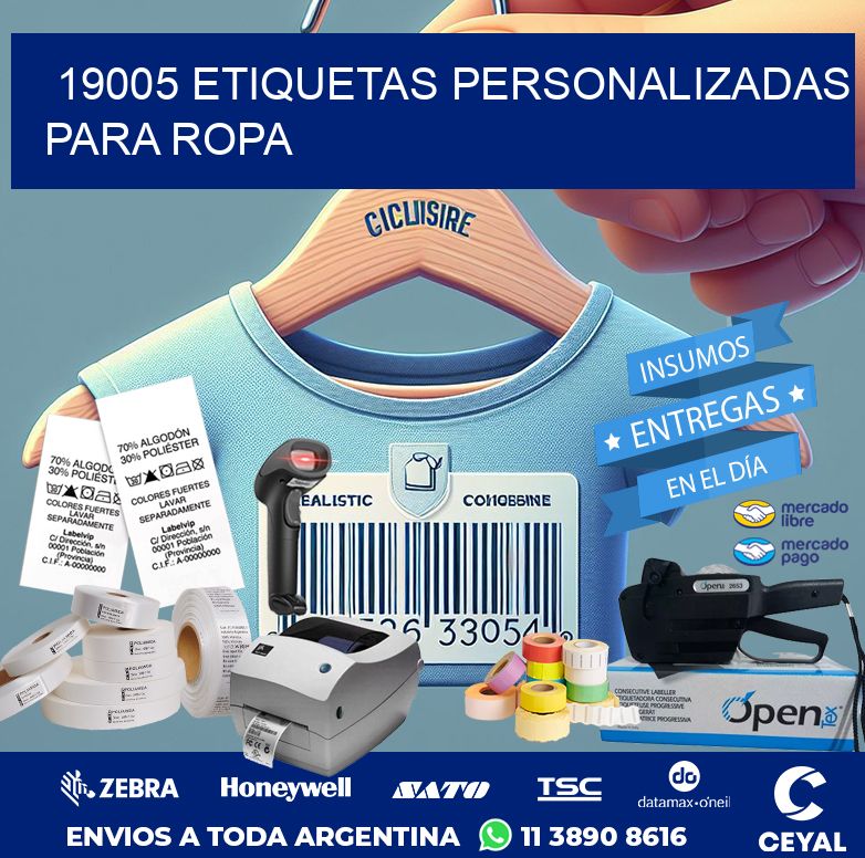 19005 ETIQUETAS PERSONALIZADAS PARA ROPA