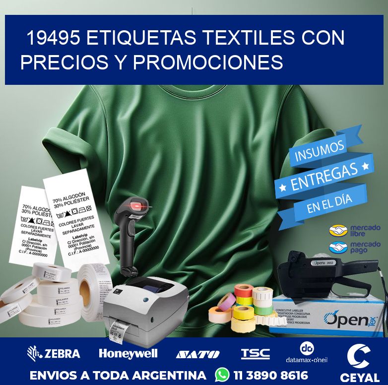 19495 ETIQUETAS TEXTILES CON PRECIOS Y PROMOCIONES