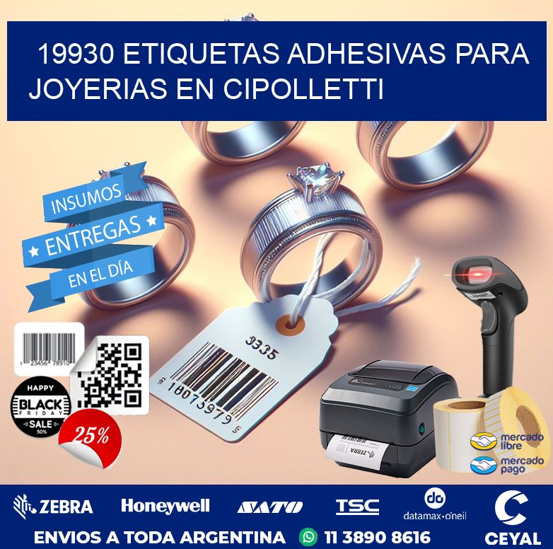 19930 ETIQUETAS ADHESIVAS PARA JOYERIAS EN CIPOLLETTI