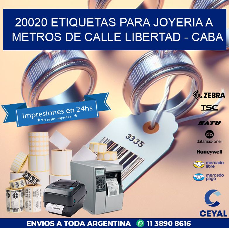 20020 ETIQUETAS PARA JOYERIA A METROS DE CALLE LIBERTAD - CABA