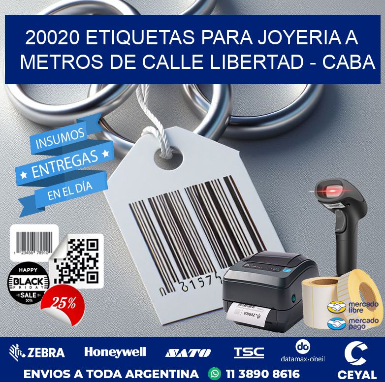 20020 ETIQUETAS PARA JOYERIA A METROS DE CALLE LIBERTAD – CABA