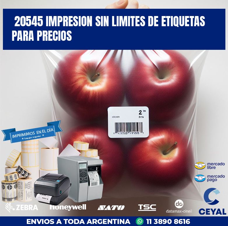 20545 IMPRESION SIN LIMITES DE ETIQUETAS PARA PRECIOS