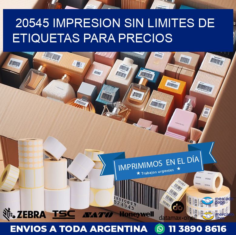 20545 IMPRESION SIN LIMITES DE ETIQUETAS PARA PRECIOS