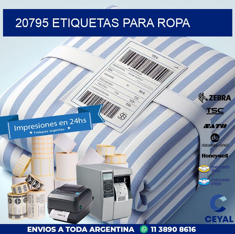 20795 ETIQUETAS PARA ROPA