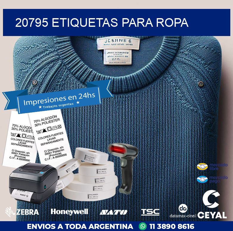 20795 ETIQUETAS PARA ROPA