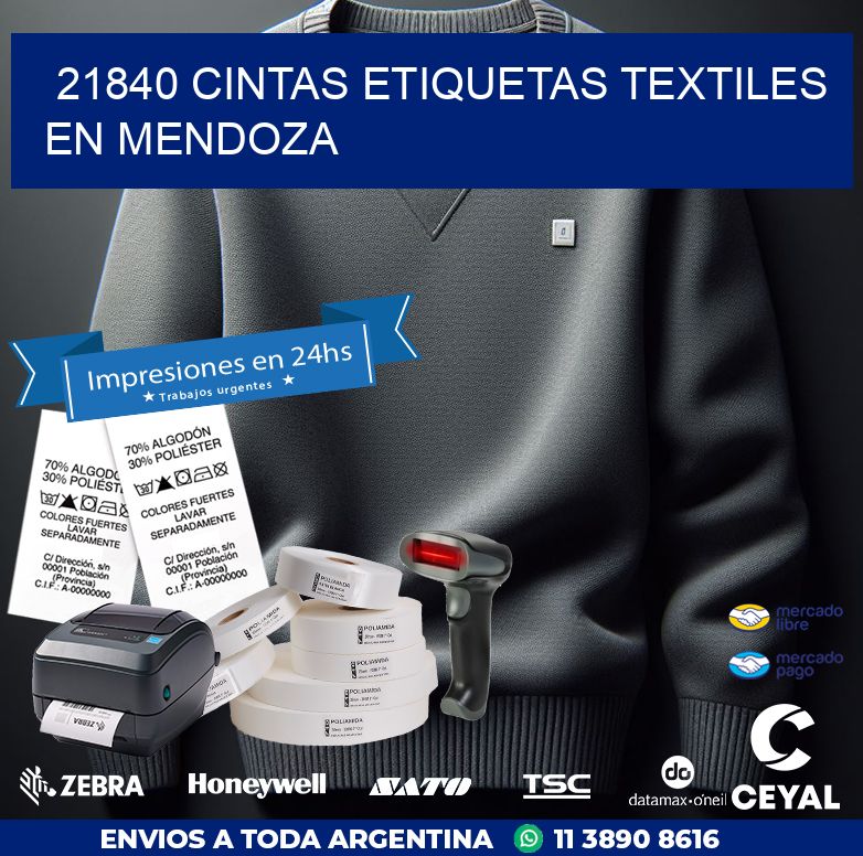 21840 CINTAS ETIQUETAS TEXTILES EN MENDOZA