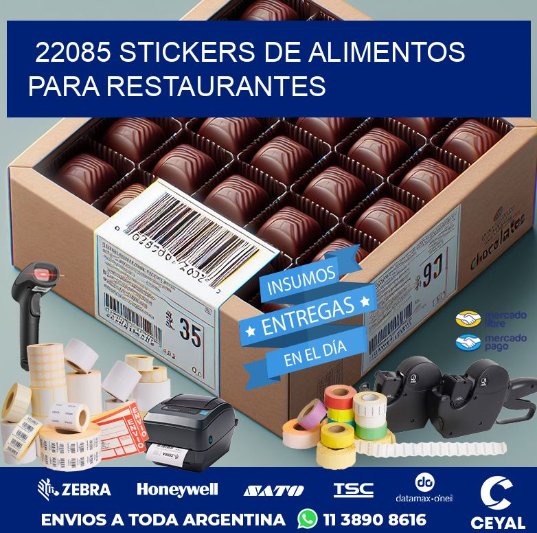 22085 STICKERS DE ALIMENTOS PARA RESTAURANTES