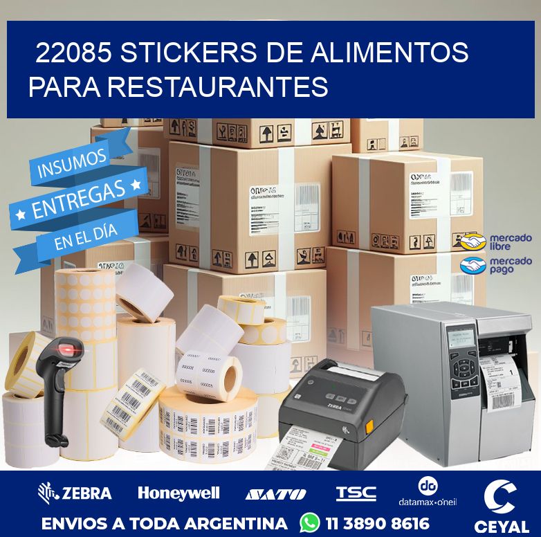 22085 STICKERS DE ALIMENTOS PARA RESTAURANTES