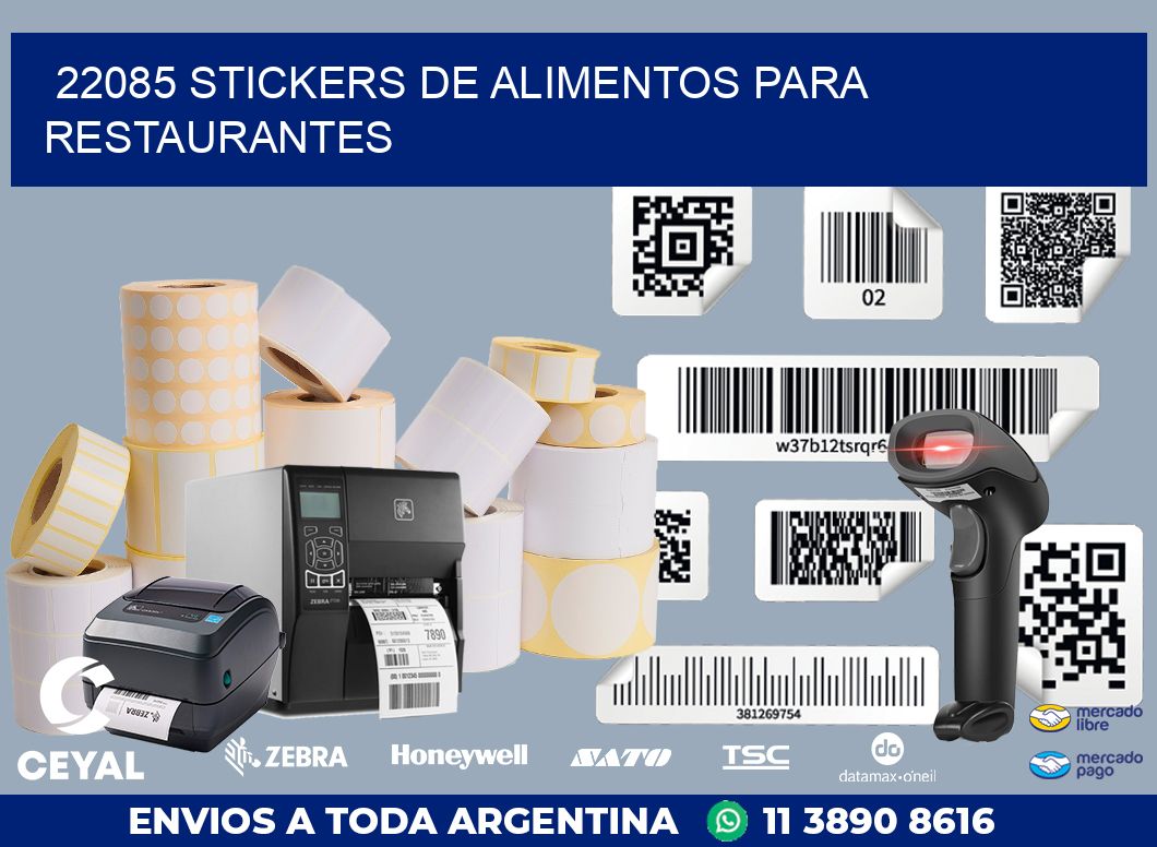 22085 STICKERS DE ALIMENTOS PARA RESTAURANTES