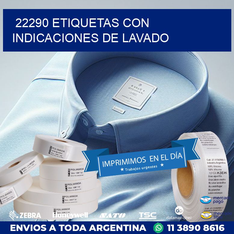 22290 ETIQUETAS CON INDICACIONES DE LAVADO