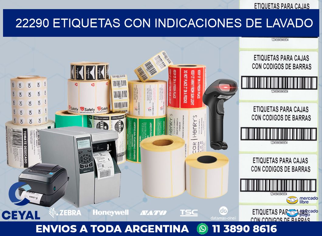 22290 ETIQUETAS CON INDICACIONES DE LAVADO