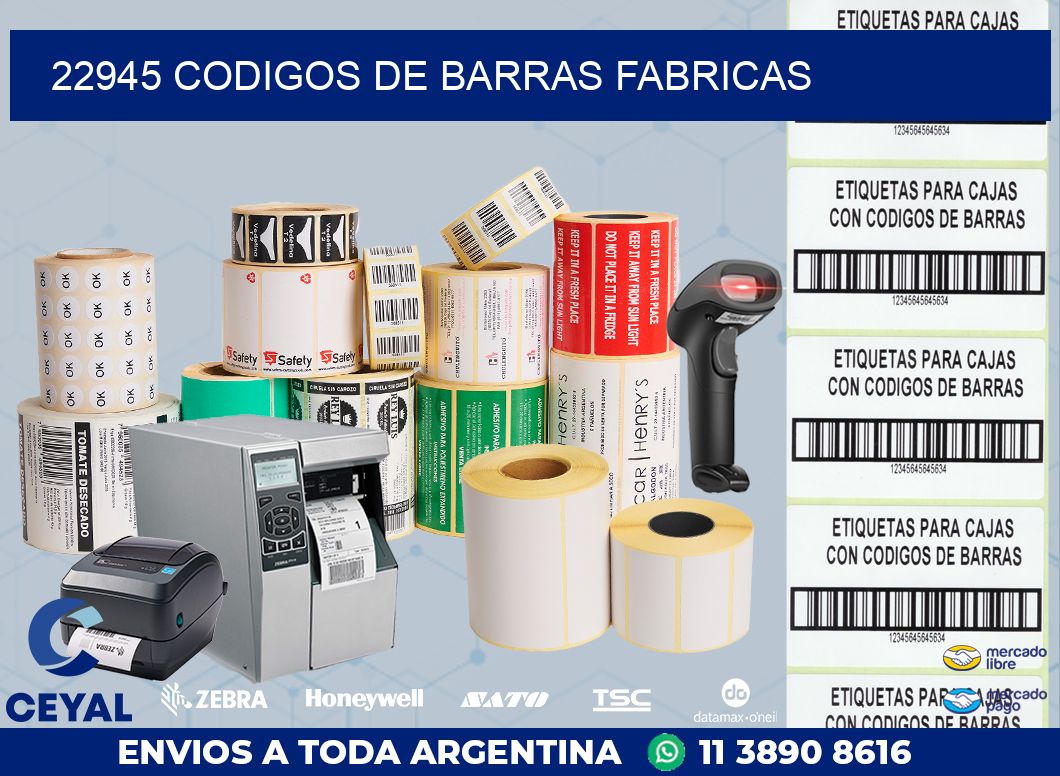 22945 CODIGOS DE BARRAS FABRICAS