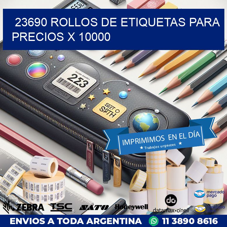 23690 ROLLOS DE ETIQUETAS PARA PRECIOS X 10000