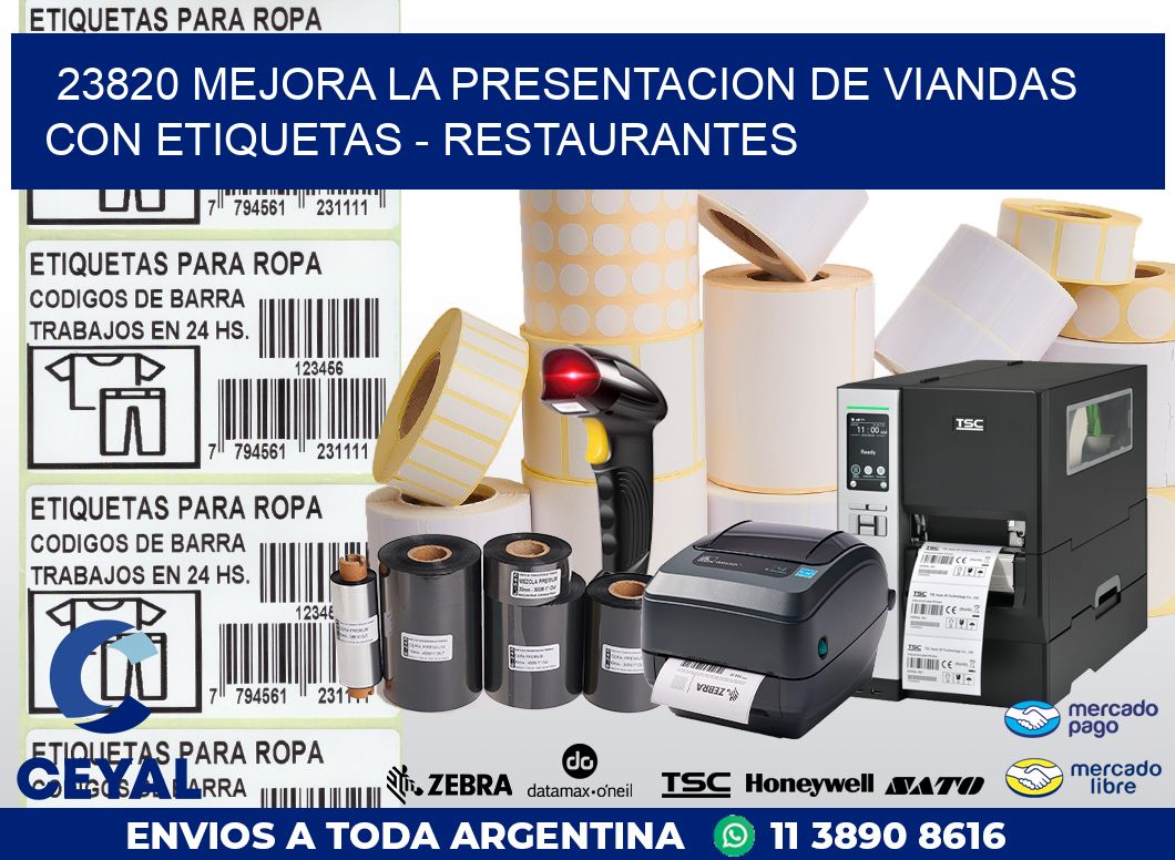 23820 MEJORA LA PRESENTACION DE VIANDAS CON ETIQUETAS – RESTAURANTES