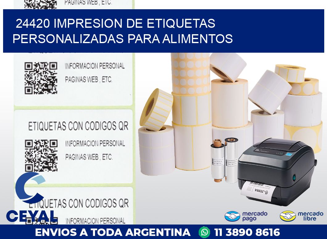24420 IMPRESION DE ETIQUETAS PERSONALIZADAS PARA ALIMENTOS