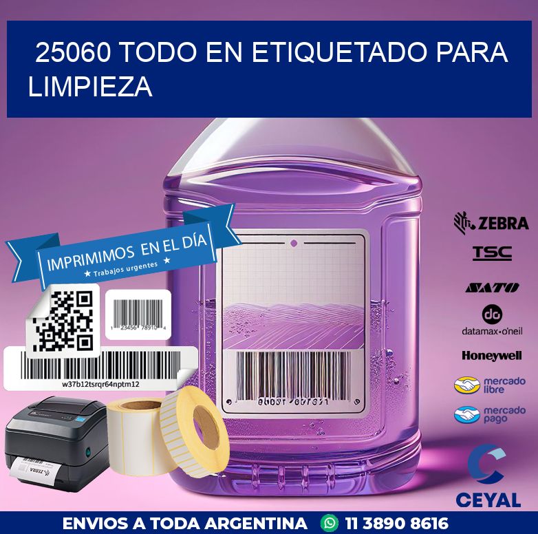 25060 TODO EN ETIQUETADO PARA LIMPIEZA