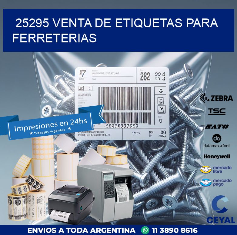 25295 VENTA DE ETIQUETAS PARA FERRETERIAS