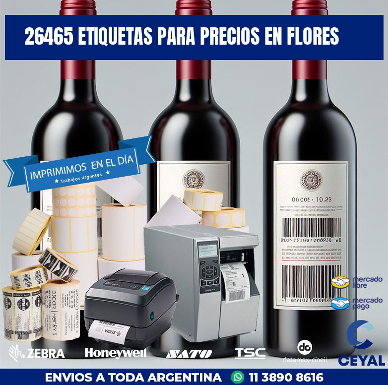 26465 ETIQUETAS PARA PRECIOS EN FLORES