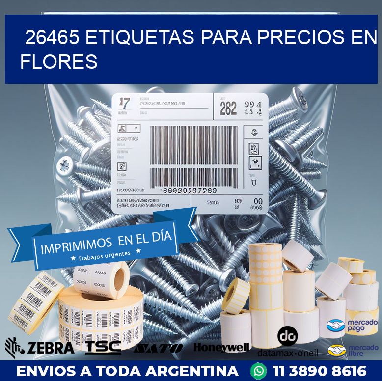 26465 ETIQUETAS PARA PRECIOS EN FLORES