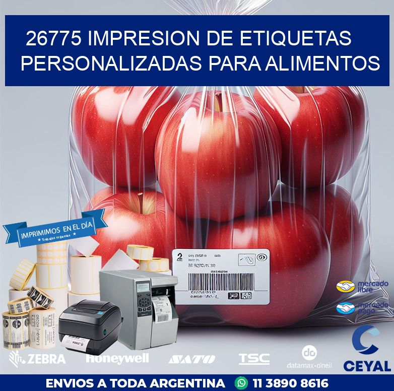 26775 IMPRESION DE ETIQUETAS PERSONALIZADAS PARA ALIMENTOS