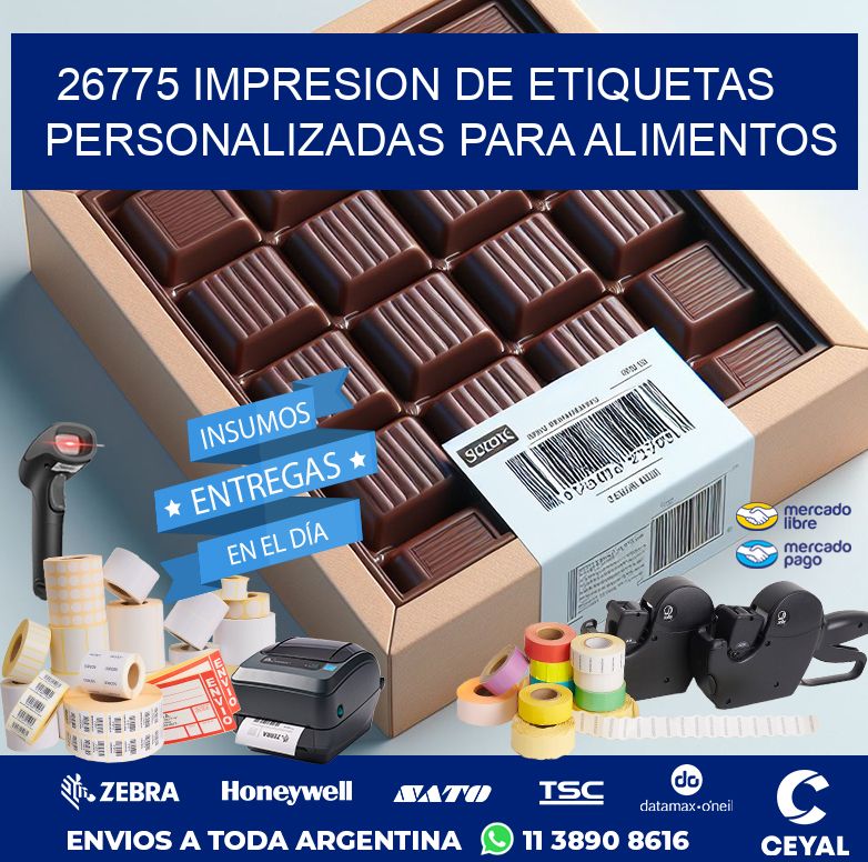 26775 IMPRESION DE ETIQUETAS PERSONALIZADAS PARA ALIMENTOS