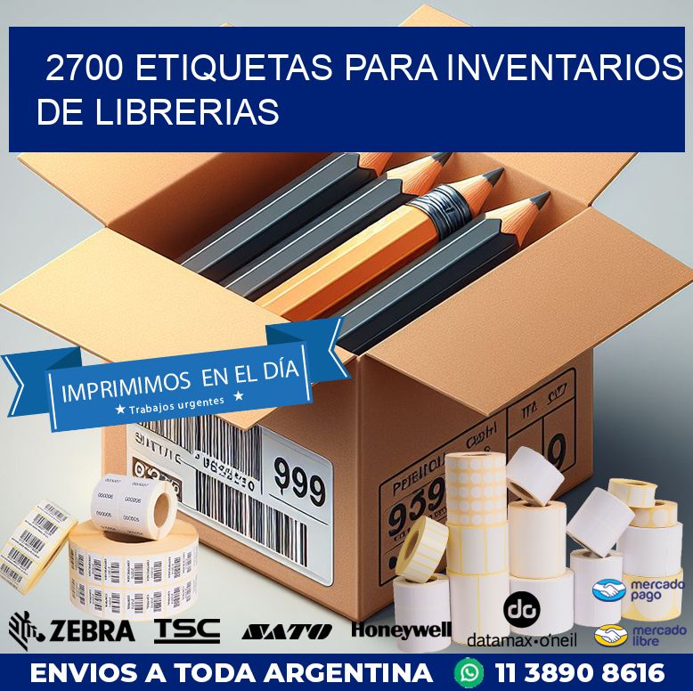 2700 ETIQUETAS PARA INVENTARIOS DE LIBRERIAS