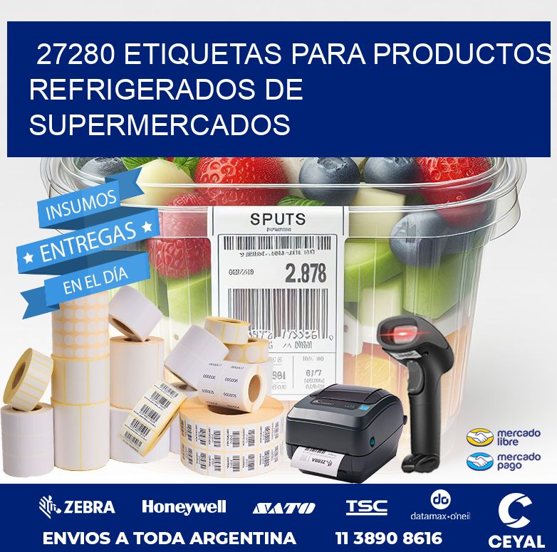 27280 ETIQUETAS PARA PRODUCTOS REFRIGERADOS DE SUPERMERCADOS