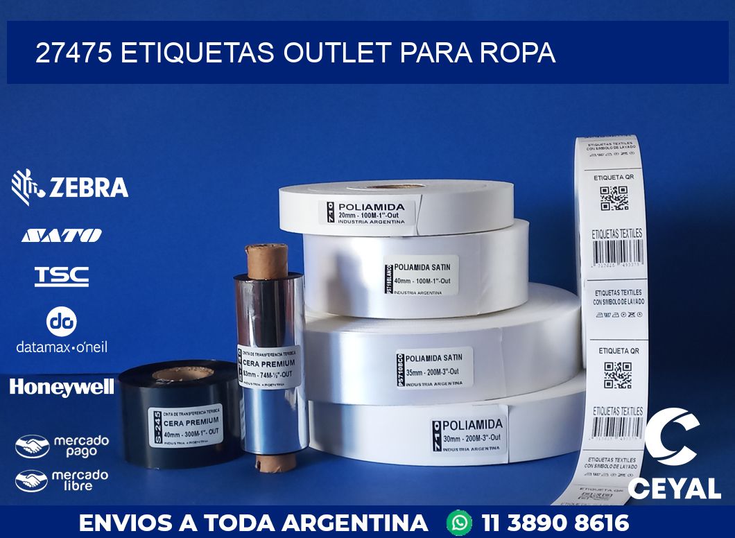 27475 ETIQUETAS OUTLET PARA ROPA