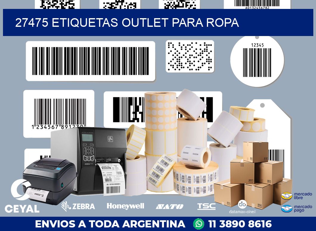 27475 ETIQUETAS OUTLET PARA ROPA
