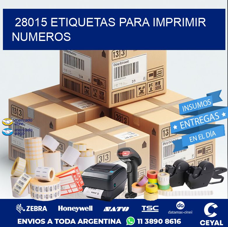 28015 ETIQUETAS PARA IMPRIMIR NUMEROS