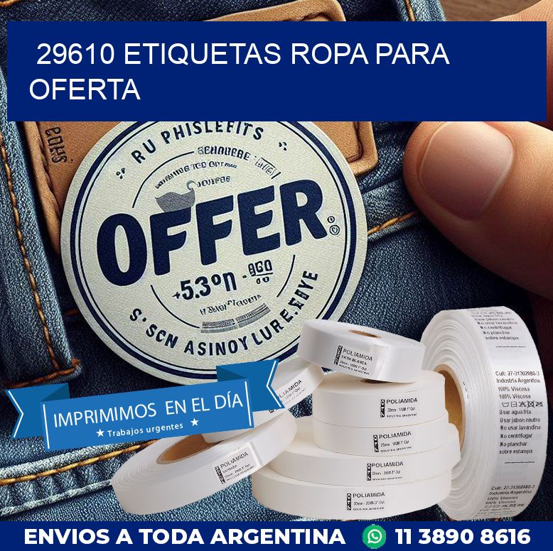 29610 ETIQUETAS ROPA PARA OFERTA