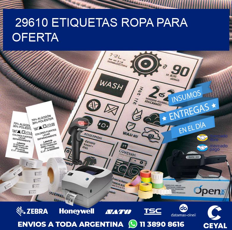 29610 ETIQUETAS ROPA PARA OFERTA
