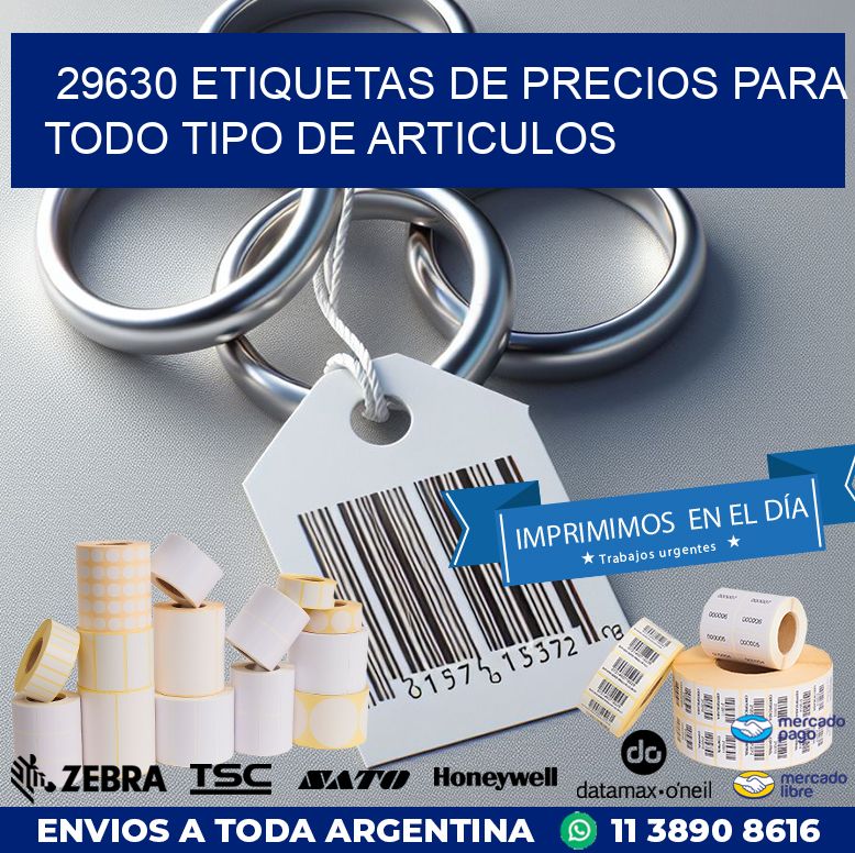 29630 ETIQUETAS DE PRECIOS PARA TODO TIPO DE ARTICULOS