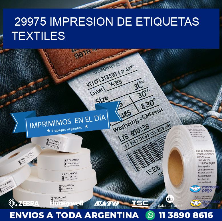 29975 IMPRESION DE ETIQUETAS TEXTILES