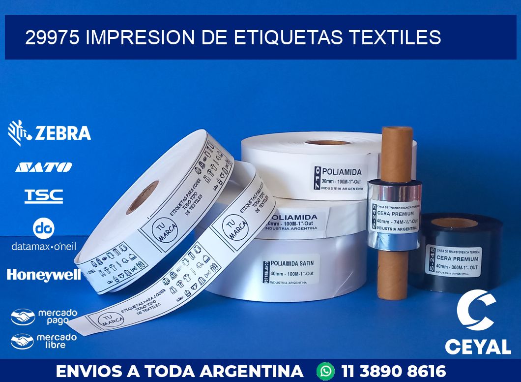 29975 IMPRESION DE ETIQUETAS TEXTILES