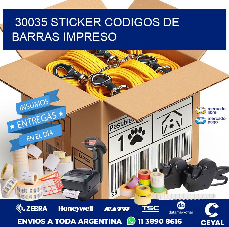 30035 STICKER CODIGOS DE BARRAS IMPRESO