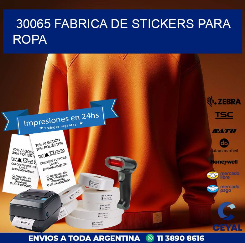 30065 FABRICA DE STICKERS PARA ROPA