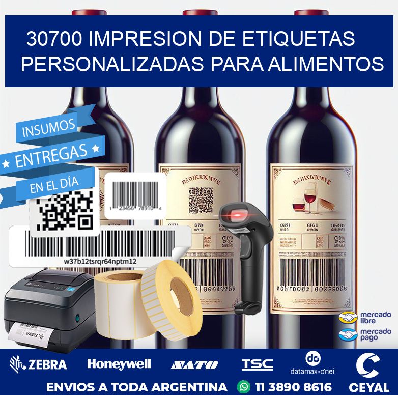 30700 IMPRESION DE ETIQUETAS PERSONALIZADAS PARA ALIMENTOS