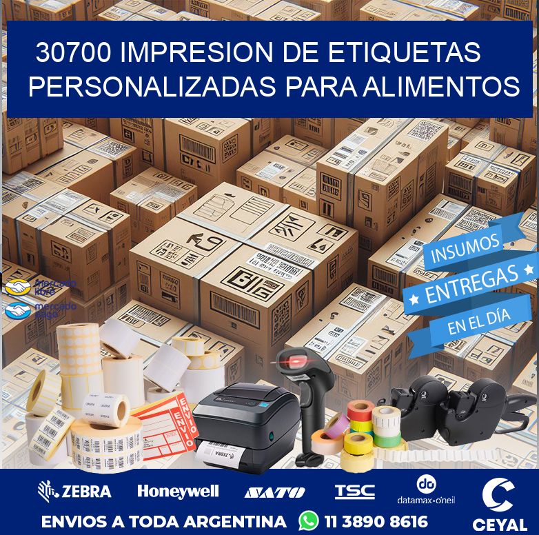 30700 IMPRESION DE ETIQUETAS PERSONALIZADAS PARA ALIMENTOS