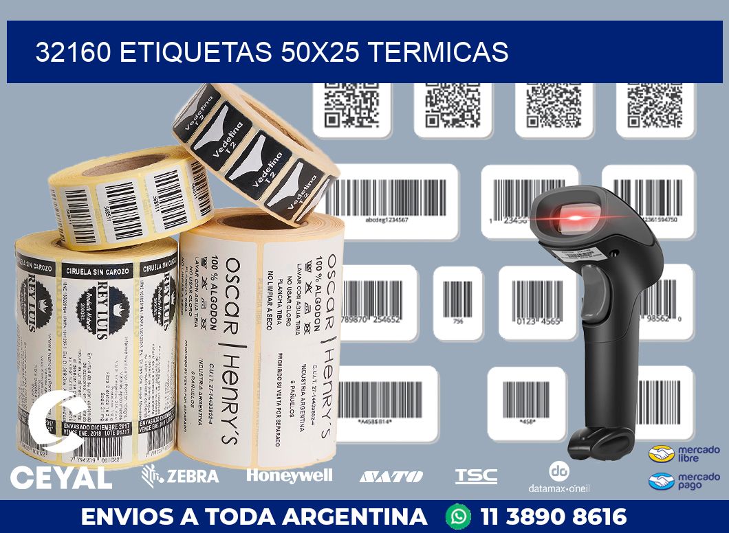 32160 ETIQUETAS 50X25 TERMICAS