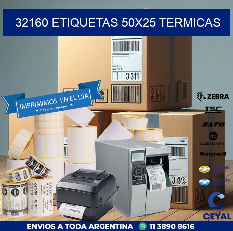 32160 ETIQUETAS 50X25 TERMICAS