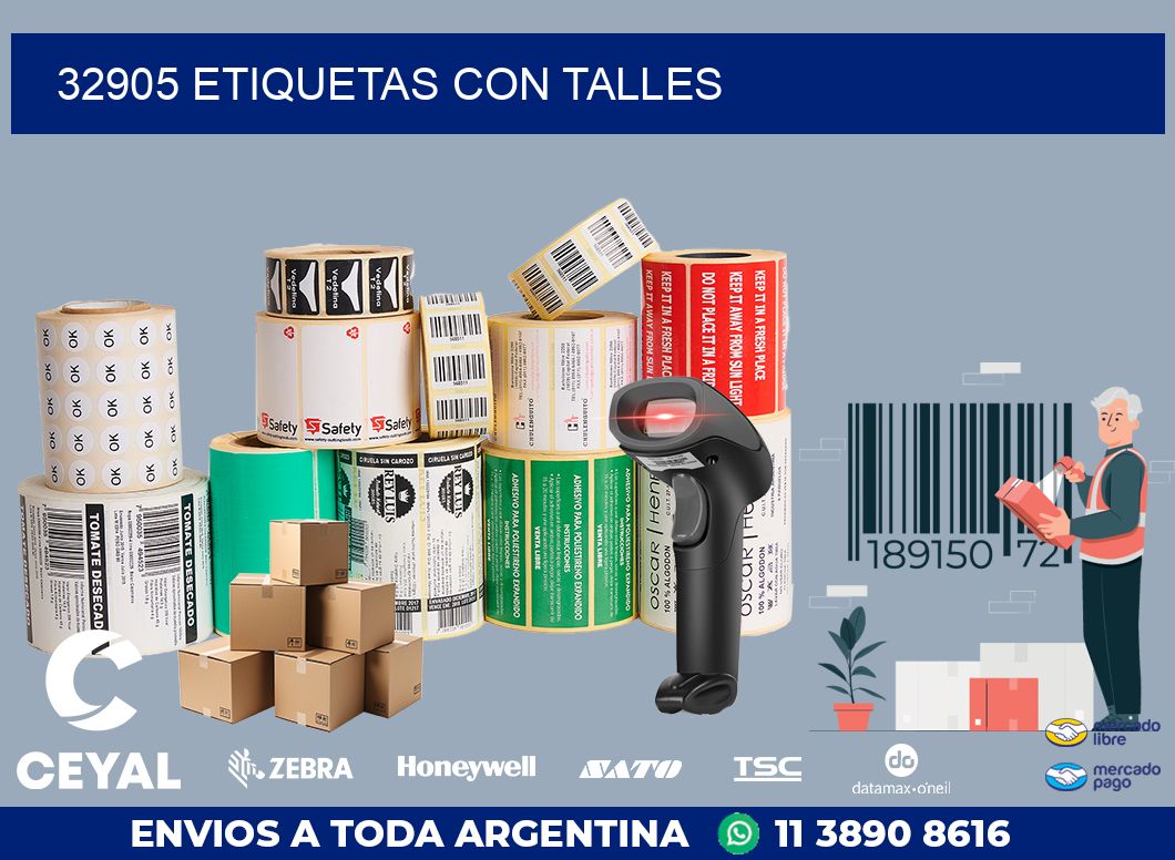 32905 ETIQUETAS CON TALLES