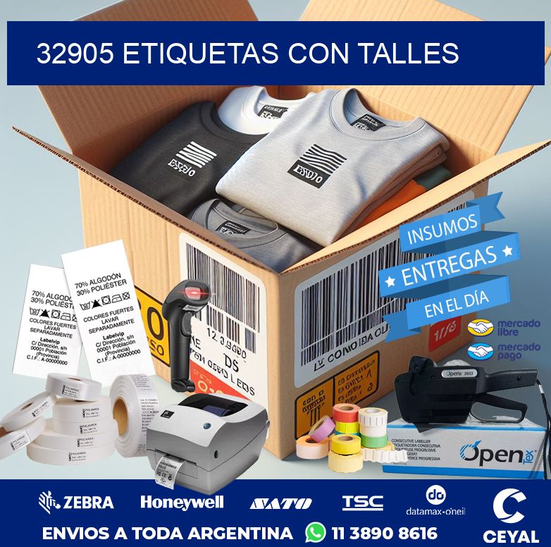 32905 ETIQUETAS CON TALLES