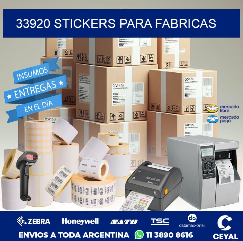 33920 STICKERS PARA FABRICAS